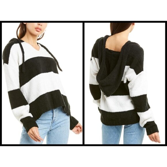 💕ATM💕 Chenille Bold Stripe Hoodie Sweatshirt - Picture 9 of 16